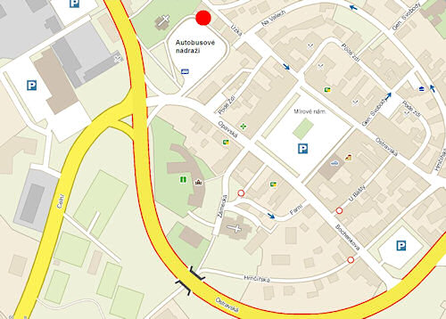 Mapka: Prodejna SEVAL na ulici Opavsk� v Hlu��n�