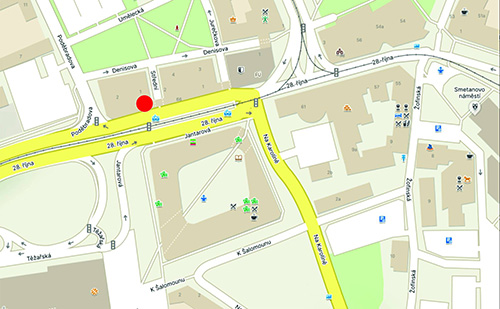 Mapka: Prodejna peiva SEVAL, (vedle DPO u zastvky Karolina, Stedn 1, OstravaMoravsk Ostrava), s. Legi 2820/3, Ostrava-Moravsk Ostrava